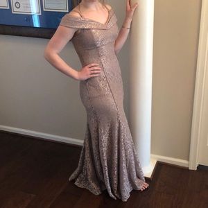 Gold Metallic Prom/Bridesmaid Dress